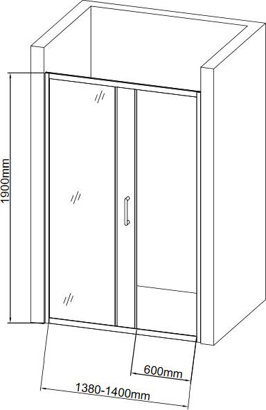 Душевая дверь Aquanet SD-1400A 140