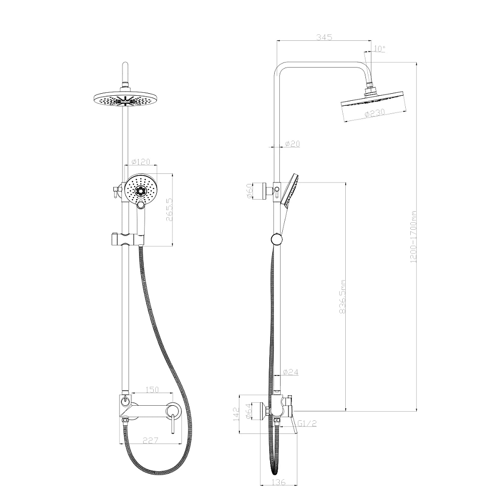 Смеситель для душа Lemark Minima LM3860C хром