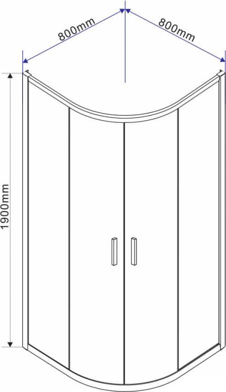 Душевой уголок Vincea Garda VSQ-1G800CL, стекло прозрачное, хром