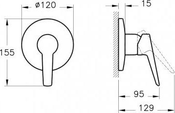 Смеситель для душа VitrA Solid S A42447EXP