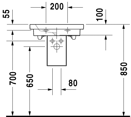 Полупьедестал для раковины Duravit 2 Nd Floor 0857160000