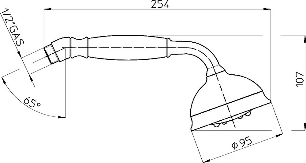 Душевая лейка Bossini Roman B00586 CR