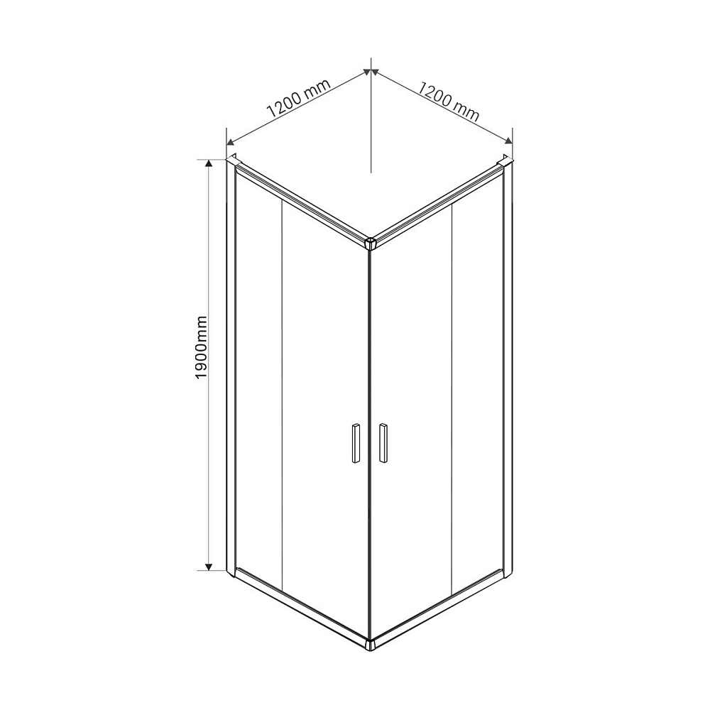 Душевой уголок Vincea Garda VSS-1G1212CL 120x120, хром, стекло прозрачное