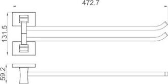 Полотенцедержатель двойной Gappo G0712