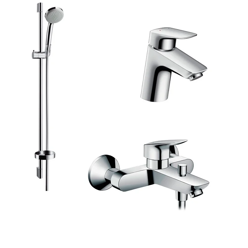 Душевой комплект Hansgrohe, хром, 71400000/71070000/27724000