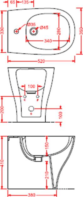 Напольное биде ArtCeram Ten TEB001 01 00 bi, белый