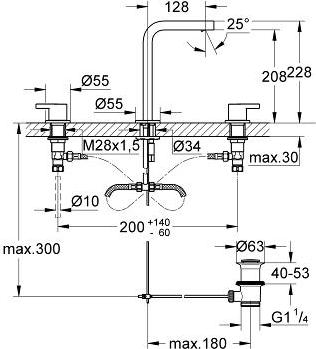 Смеситель для раковины Grohe Lineare 20305000