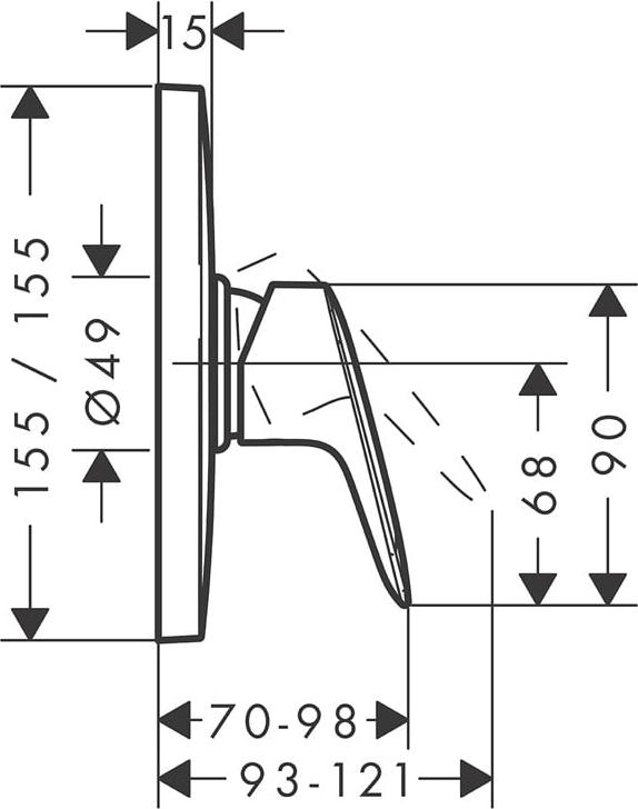 Смеситель для душа Hansgrohe Logis 71607000, хром