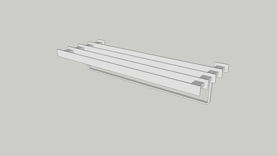 Полка с держателем для полотенец 60 см Artize Quadra QUA-CHR-61781 хром