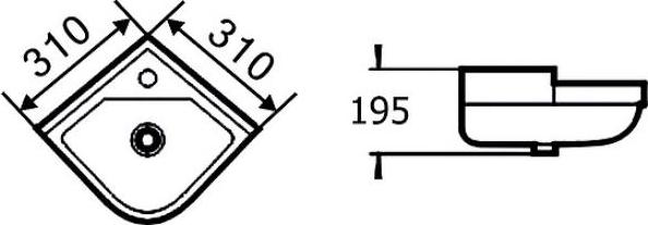 Рукомойник Sturm Essential Nook ST-NO493111-NBNCR