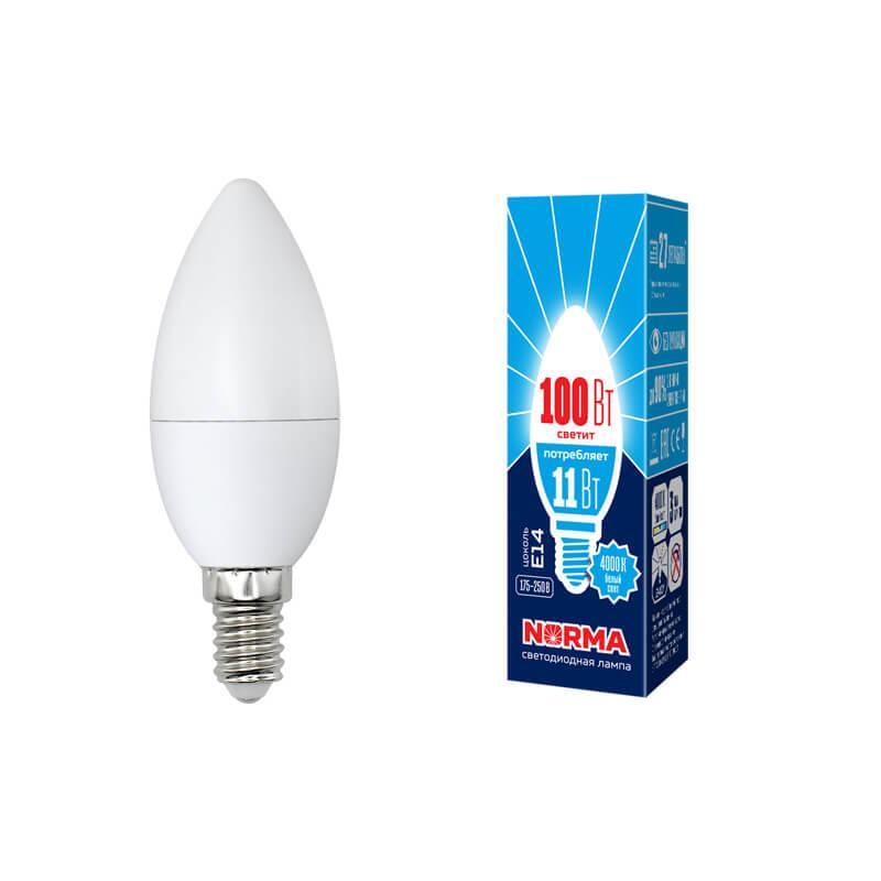 

Лампа светодиодная E14 11W 4000K матовая LED-C37-11W/NW/E14/FR/NR UL-00003811, Norma C