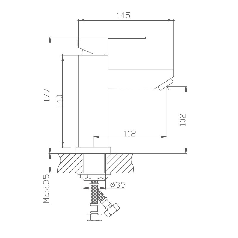 Смеситель для раковины Haiba HB10801 сатин