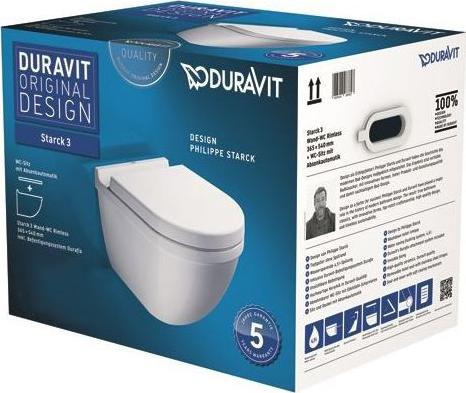 Подвесной унитаз Duravit Starck-3 42250900A1 с крышкой-сиденьем soft close