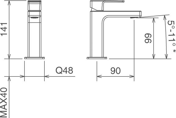 Смеситель La Torre Profili 45003TC.CR для раковины