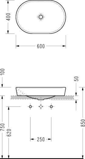 Раковина Serel Saphire SP47