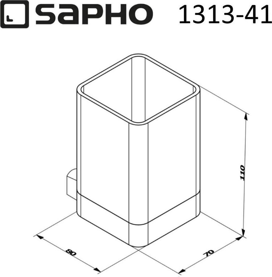 Стакан для зубных щеток Sapho Everest 1313-41, хром