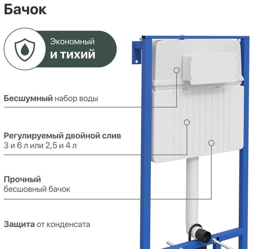 Инсталляция для унитаза Stworki, клавиша белая, 510163/230824