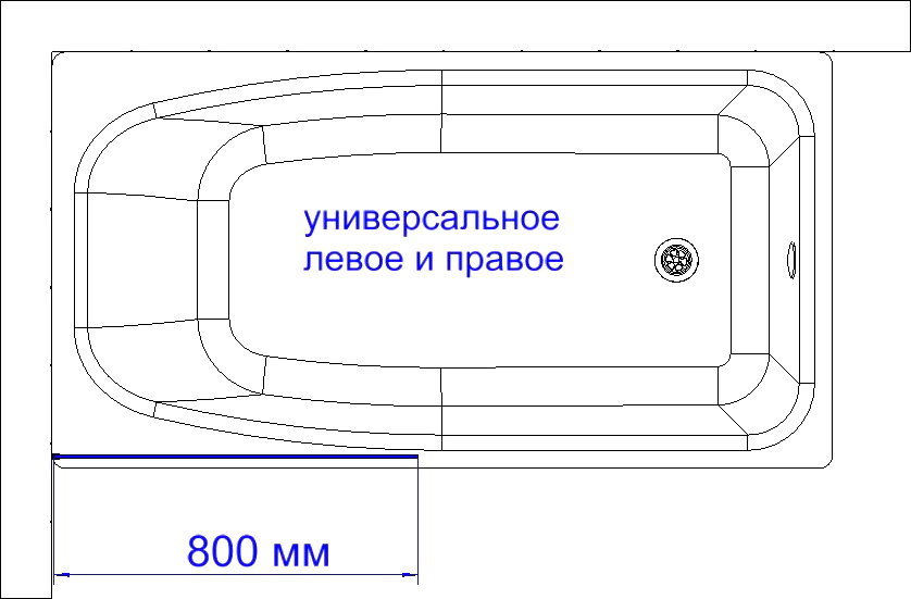 Шторка на ванну DIWO Ростов 4GW010 неподвижная, 80x150