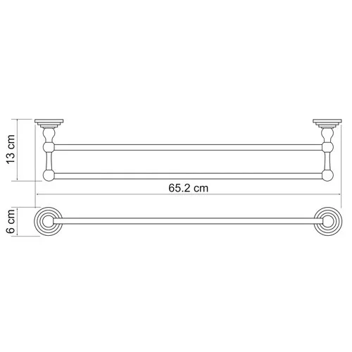 Полотенцедержатель WasserKRAFT Ammer К-7000 K-7040 хром