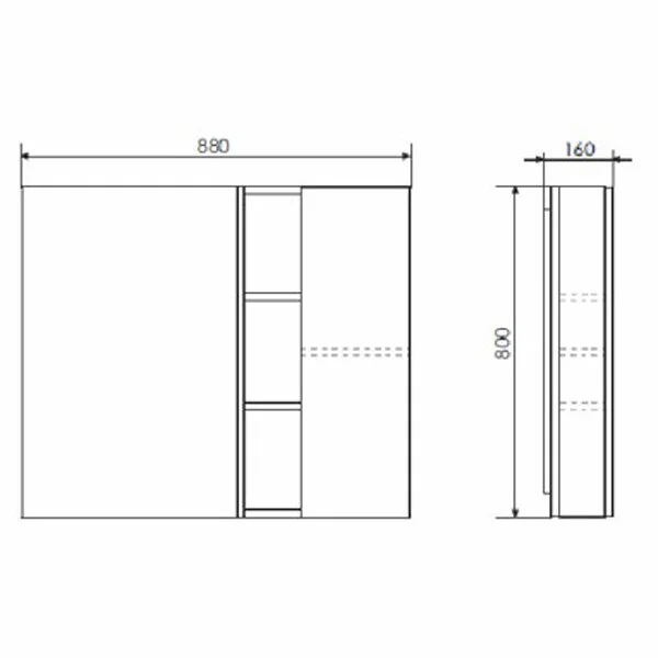 Зеркальный шкаф Comforty Милан 4137130 белый