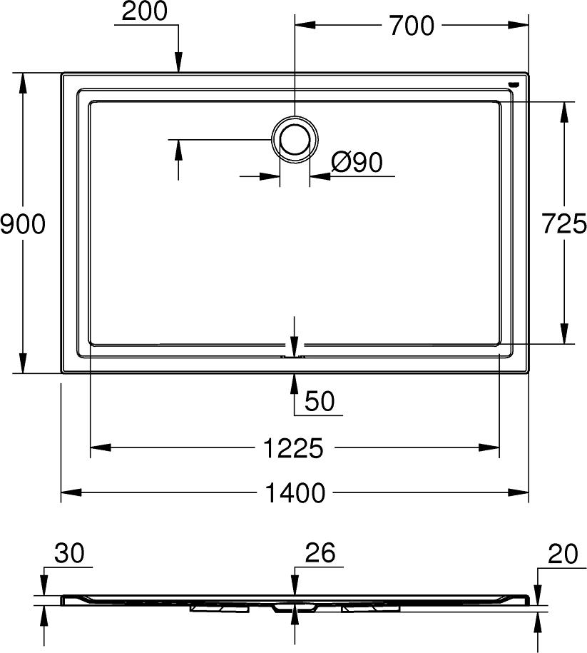 Поддон для душа Grohe Universal Shower Trays 39307000