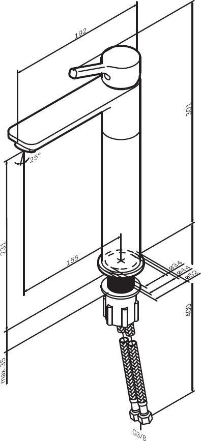 Смеситель для раковины AM.PM X-Joy F85A92022, черный