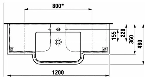 Раковина Laufen Form 8.1367.5.000.104.1 белый