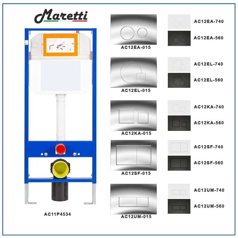 Инсталляция Maretti, для подвесного унитаза, синяя, AC11P4534