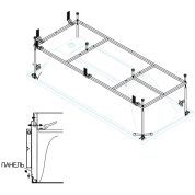 Каркас для ванны Cezares Eco ECO-175-75-MF-R