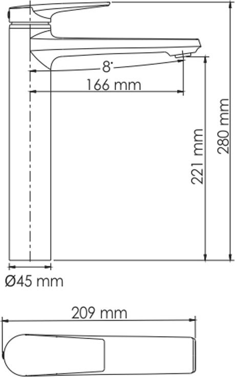 Смеситель для раковины Wasserkraft Aisch 5503H, матовое золото