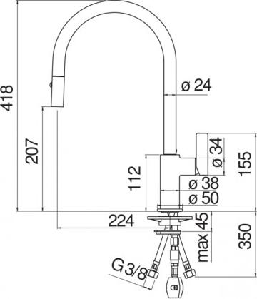 Смеситель для кухни Nobili Flag FL96137CR, хром