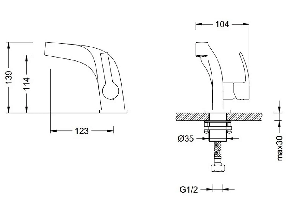 Смеситель для раковины Schein Whirl 42217/8035001 хром