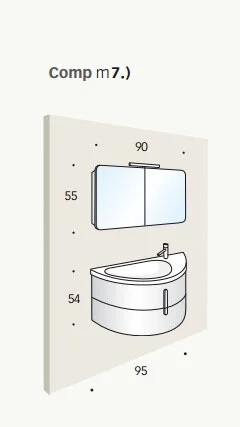 Тумба под раковину Idea Group Moon BC95-Bianco Lucido голубой, белый, коричневый, розовый, черный