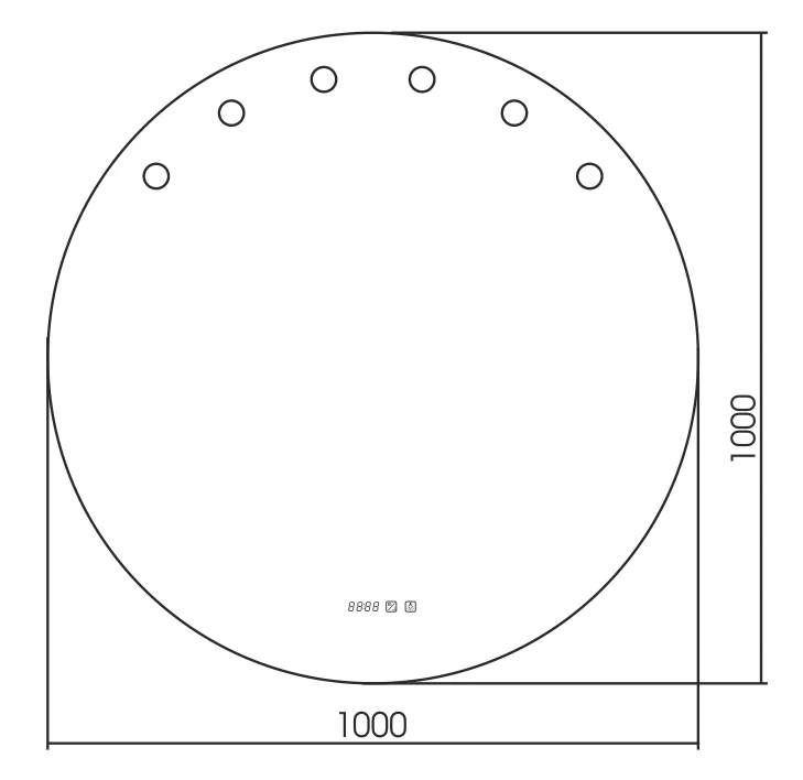 Зеркало Azario Nicole LED-00002514 белый