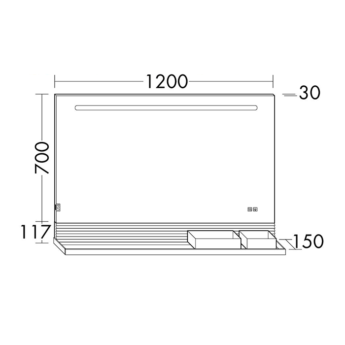 Зеркало Burgbad Fiumo SFXP120