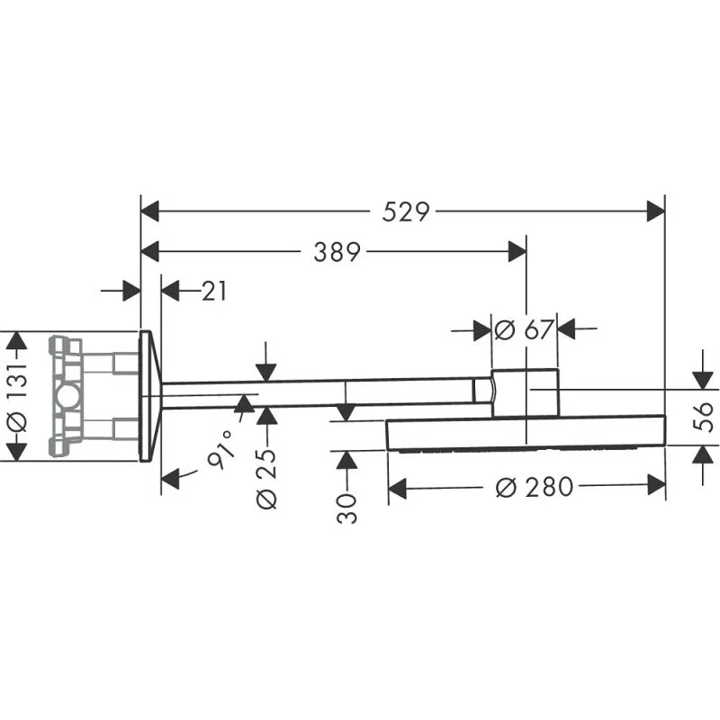 Душ верхний Axor One 48492700 белый