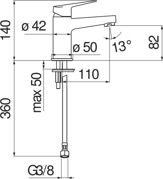 Смеситель для раковины Nobili Blues BSEB101118/3CR, хром