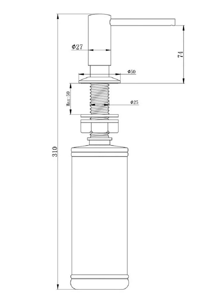 Дозатор для жидкого мыла Paulmark Brevit D005-431 белый