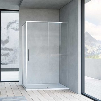 Душевой уголок Vincea Slim Soft 120x80 см VSR-1SS8012CL, профиль хром, стекло прозрачное