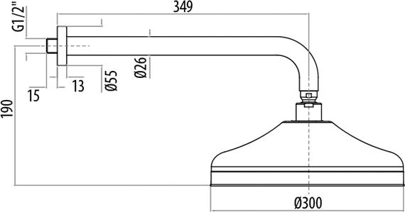 Душ верхний Gattoni PD SFPCL30D0 золото