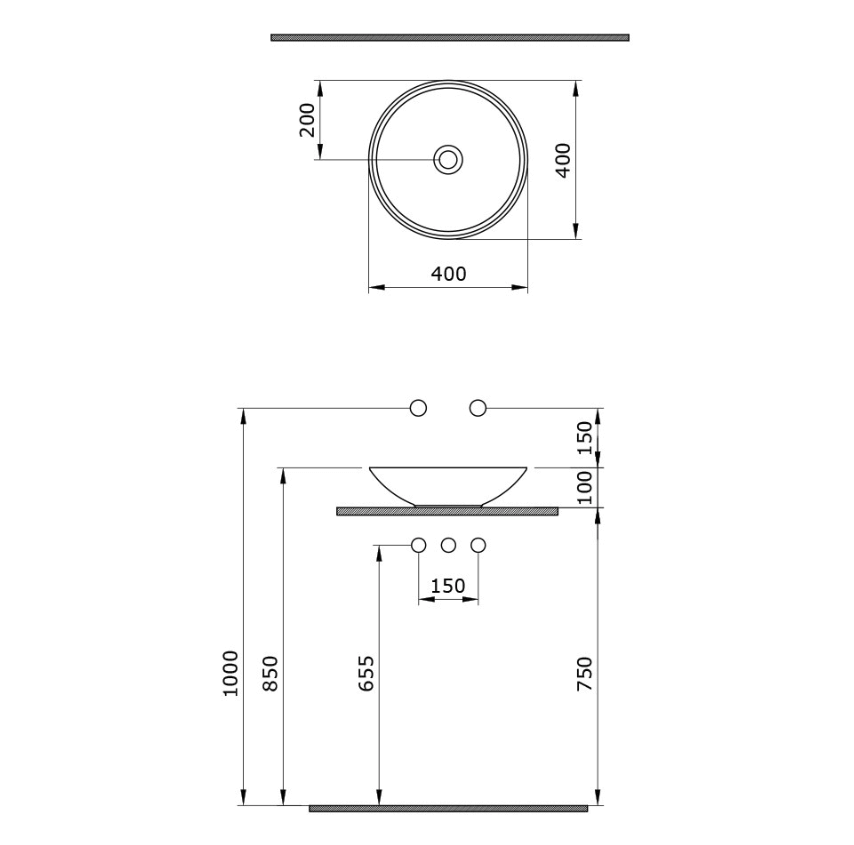 Раковина Bocchi Lucca Venezia 1120-006-0125, серый матовый