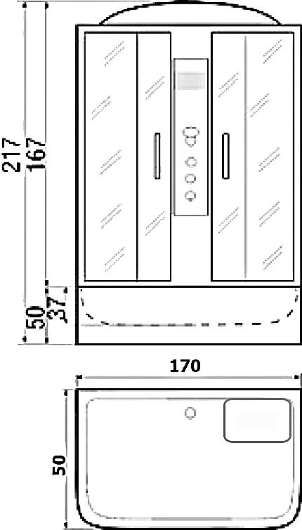 Душевой бокс River Sena 170/70/50 МТ