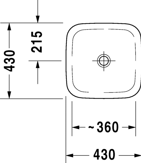 Раковина 43 см Duravit DuraStyle 0372430000