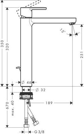 Смеситель для раковины Hansgrohe Metropol S 14020000