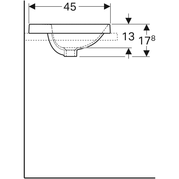 Раковина 55 см Geberit VariForm 500.742.01.2, белый