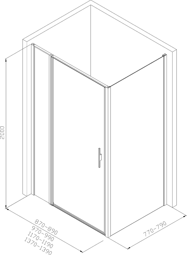 Душевой уголок Allen Brau Priority 120x80 3.31008.BA + 3.31014.BA, профиль серебро, стекло прозрачное