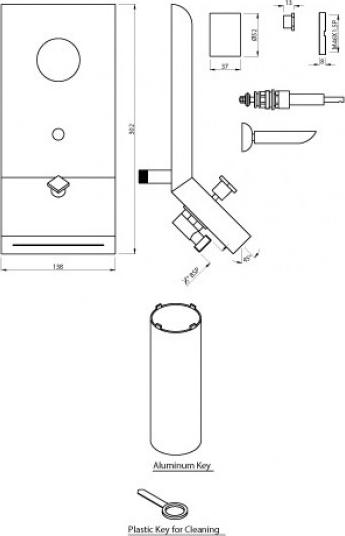 Смеситель для ванны с джойстиком Artize Lexa LEX-CHR-67283K, хром