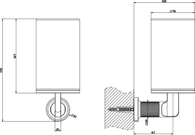 Стакан Gessi Inciso 58507#149, finox / белый