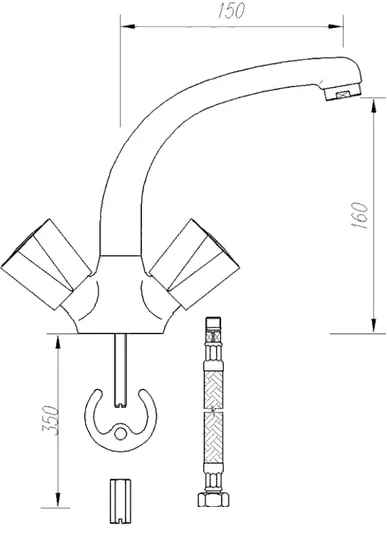 Смеситель для кухни Mofem Metal Plus 140-0138-00 серый