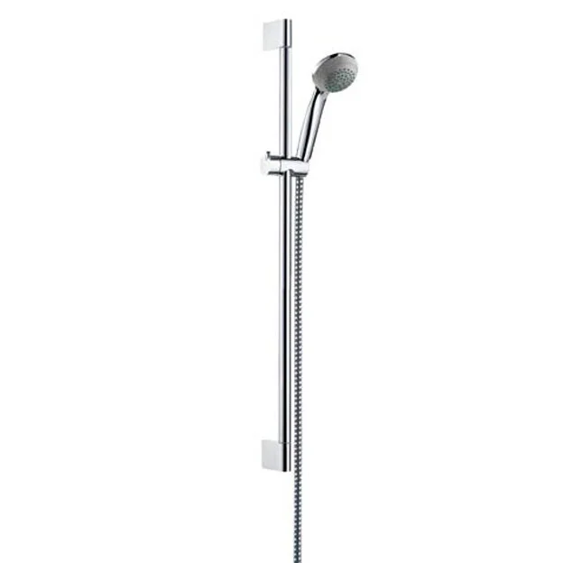 Душевой гарнитур Hansgrohe Crometta 85 Vario 27762000, штанга 90 см, корпус хром, лицевая часть серая